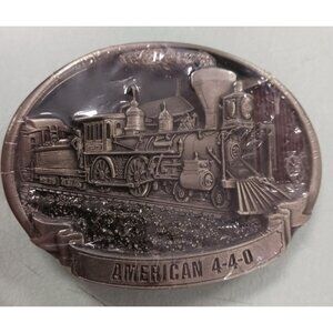 American 4-4-0 Train Metal Belt Buckle 1987 NEW